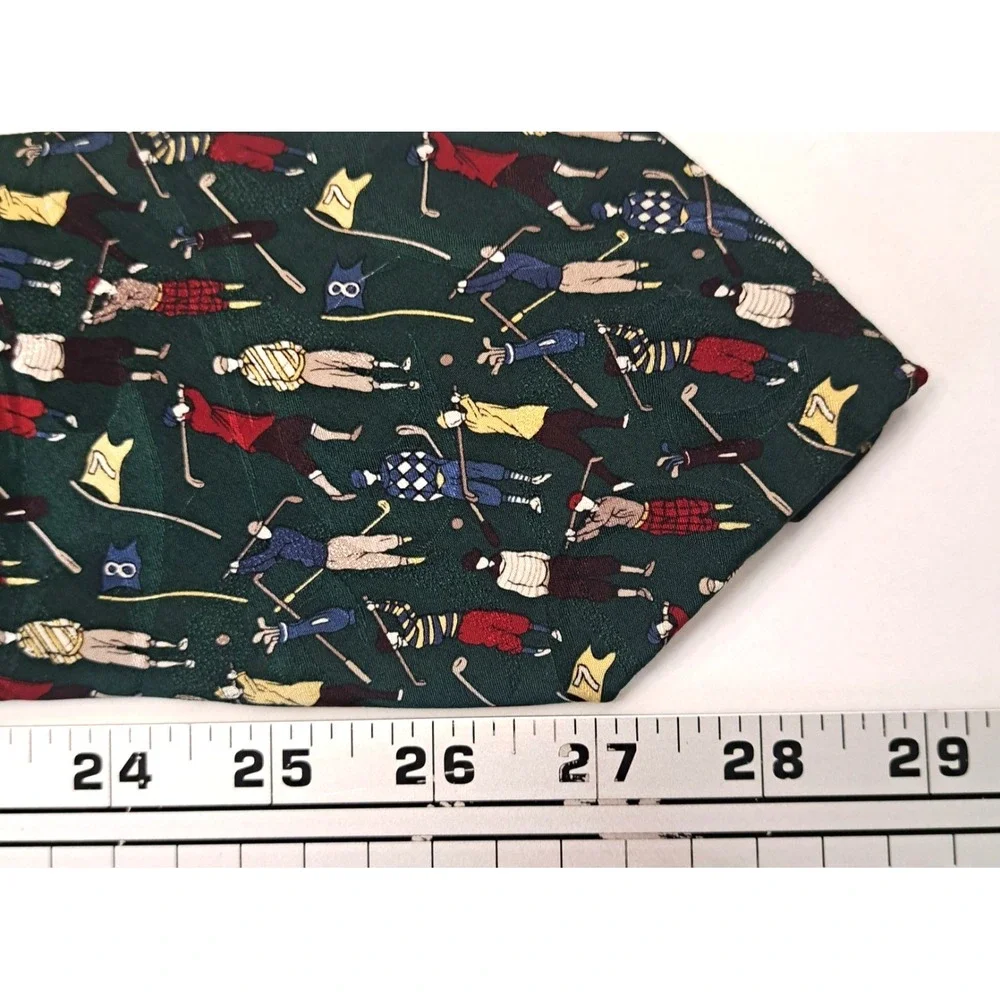 Carlo Battini 100% Italian‎ Silk Tie Handmade Golf Golfing Father's Day Dad Gift